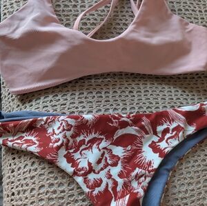 Othr Pink and Red Floral Bikini
